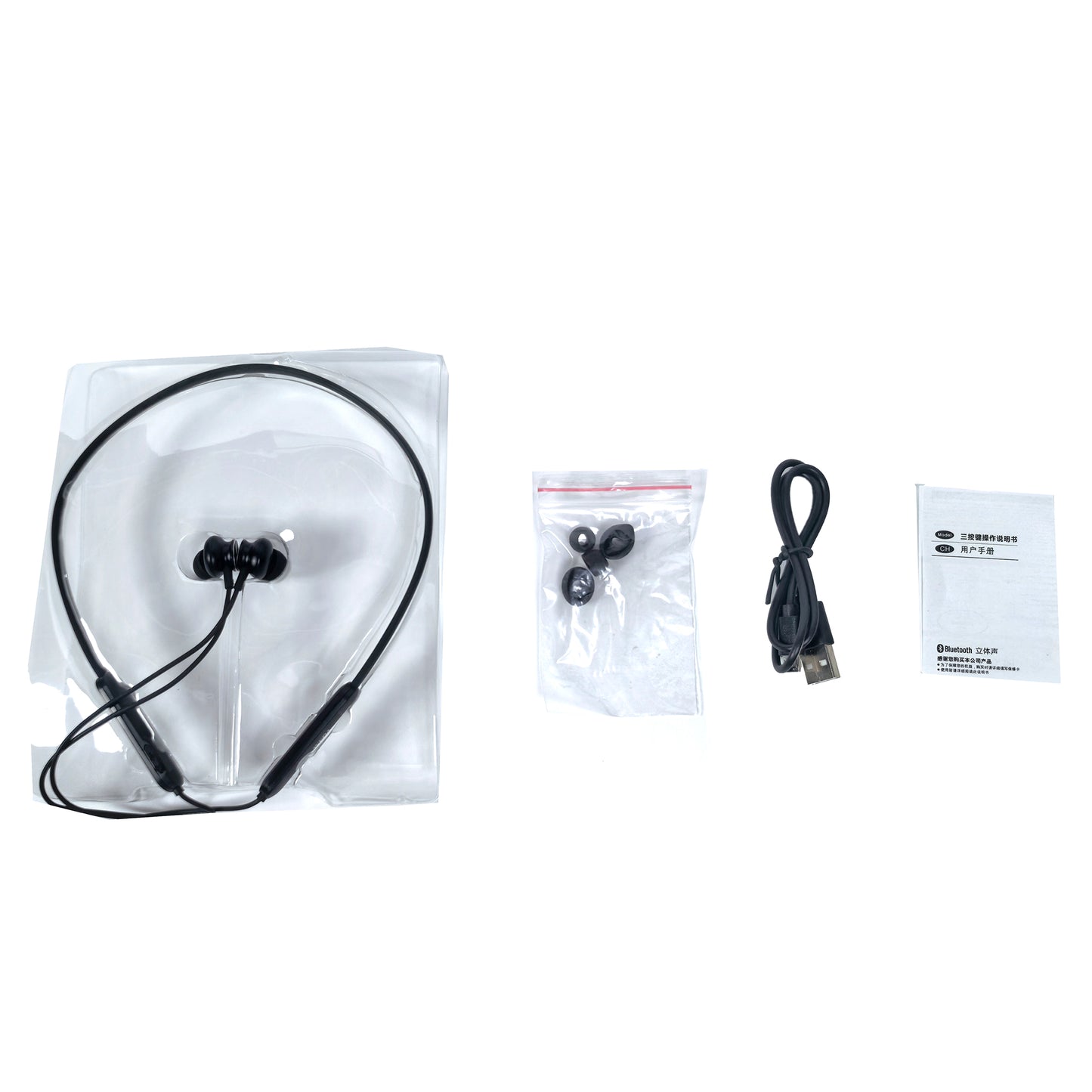 Neck-hung Stereo Bluetooth, Black