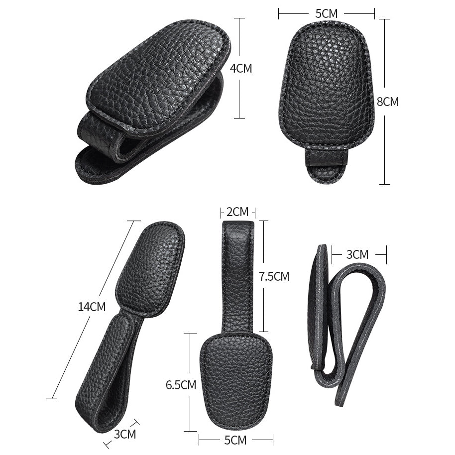 Sunglasses Holders for Car 2 Units, Black