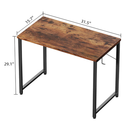 Home Office Desk for Small Spaces 15.7 x 31.5 x 29.1 Inches