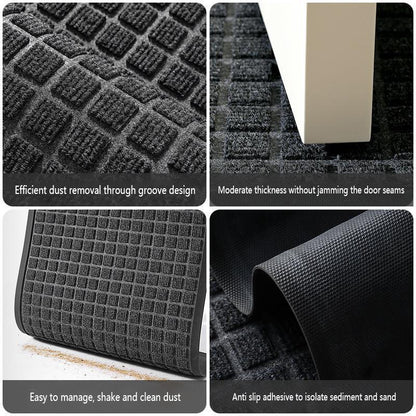 Heavy Duty Doormat for Outside Entry 45*75cm, Black