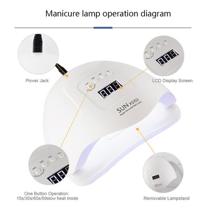 120W LED Nail Lamp Light Dryer, White