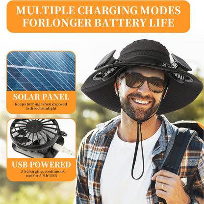 Solar Fan Hat for Men & Women