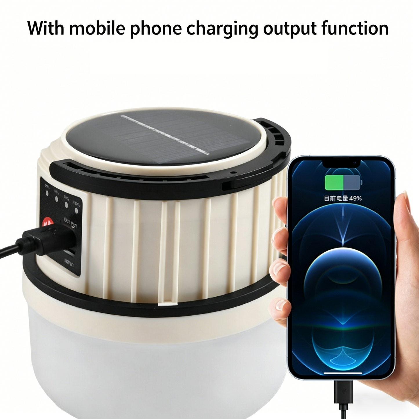 Solar-Powered LED Camping Lantern