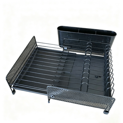Expandable Stainless Steel Dish Drainer Anti-Rust Dish Rack , Black