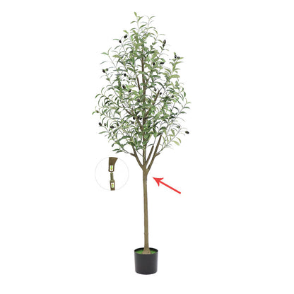 Olive Trees Artificial Indoor with Lifelike Leaves & Natural Wood Trunk
