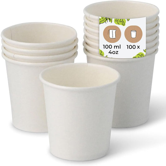 Party Paper Cups [100 Count(White)] 100ml