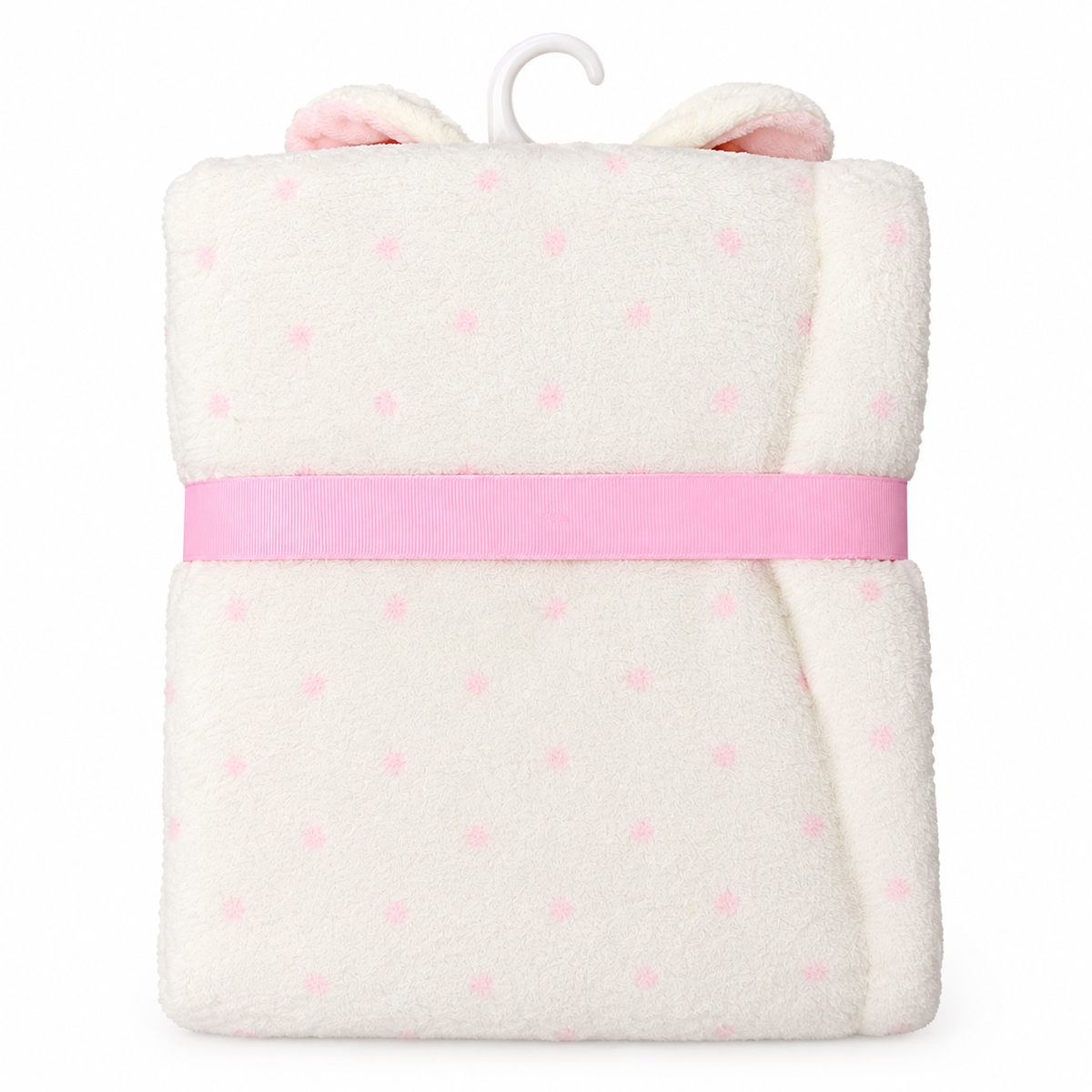2-Piece Blanket and Security Buddy Set, Pink and White, Bunny Rabbit