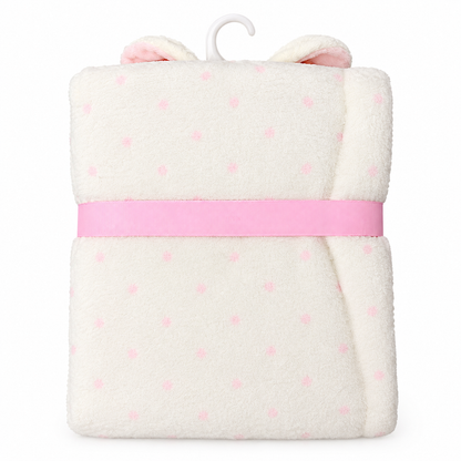 2-Piece Blanket and Security Buddy Set, Pink and White, Bunny Rabbit