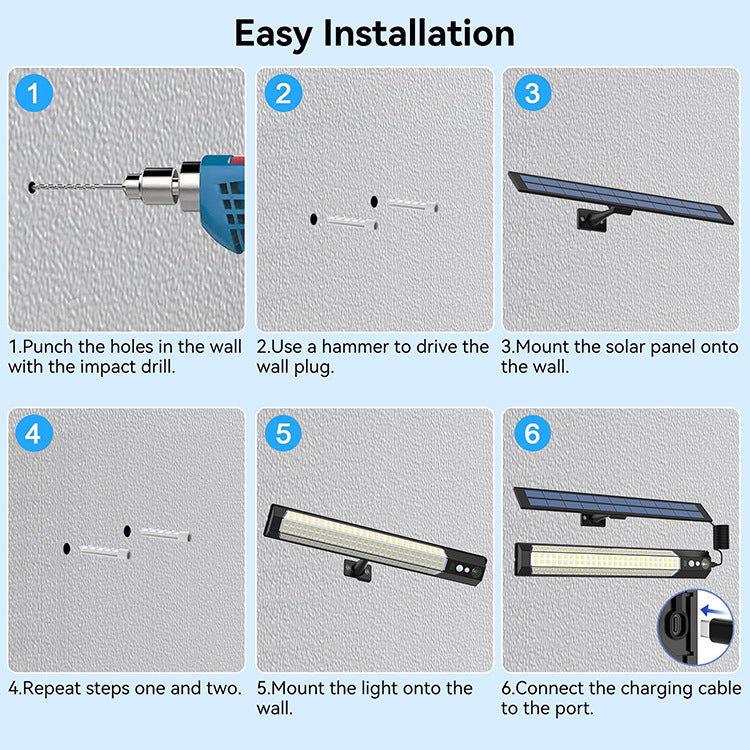 Solar Sensor Lights Detachable Handheld Lighting