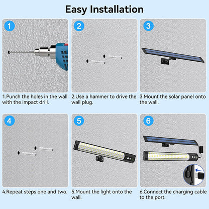 Solar Sensor Lights Detachable Handheld Lighting