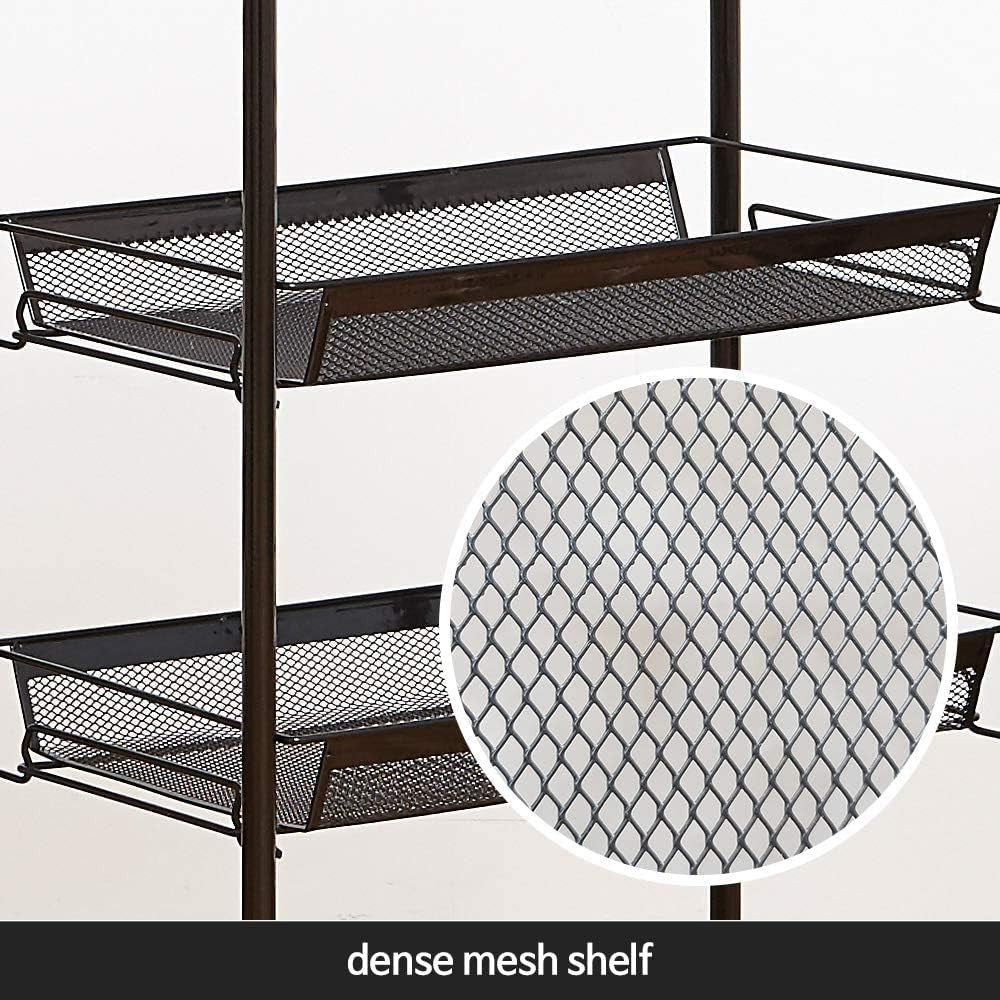 4 Tier Rolling Utility Storage Rack Cart on Wheels