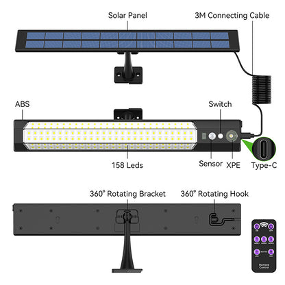 Solar Sensor Lights Detachable Handheld Lighting