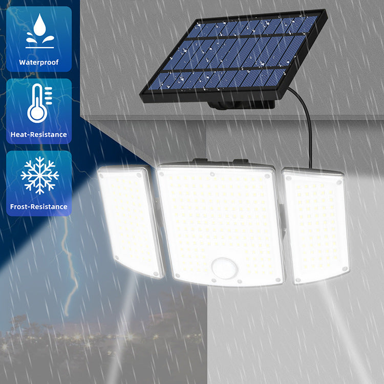 Enlarged 3 Heads Solar Lights Motion Sensor