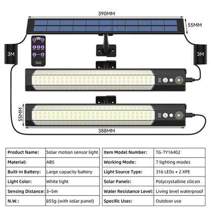 Solar Sensor Lights Detachable Handheld Lighting