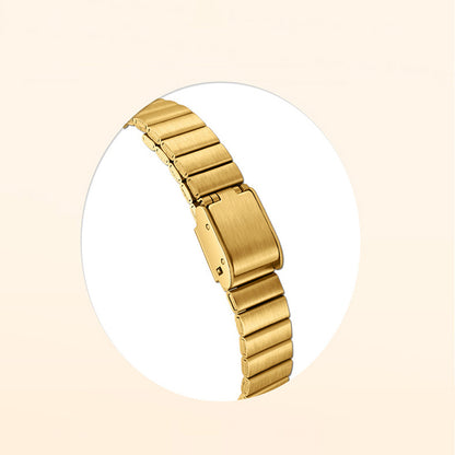 Women's Vintage Gold Watch with Square Dial, Gold