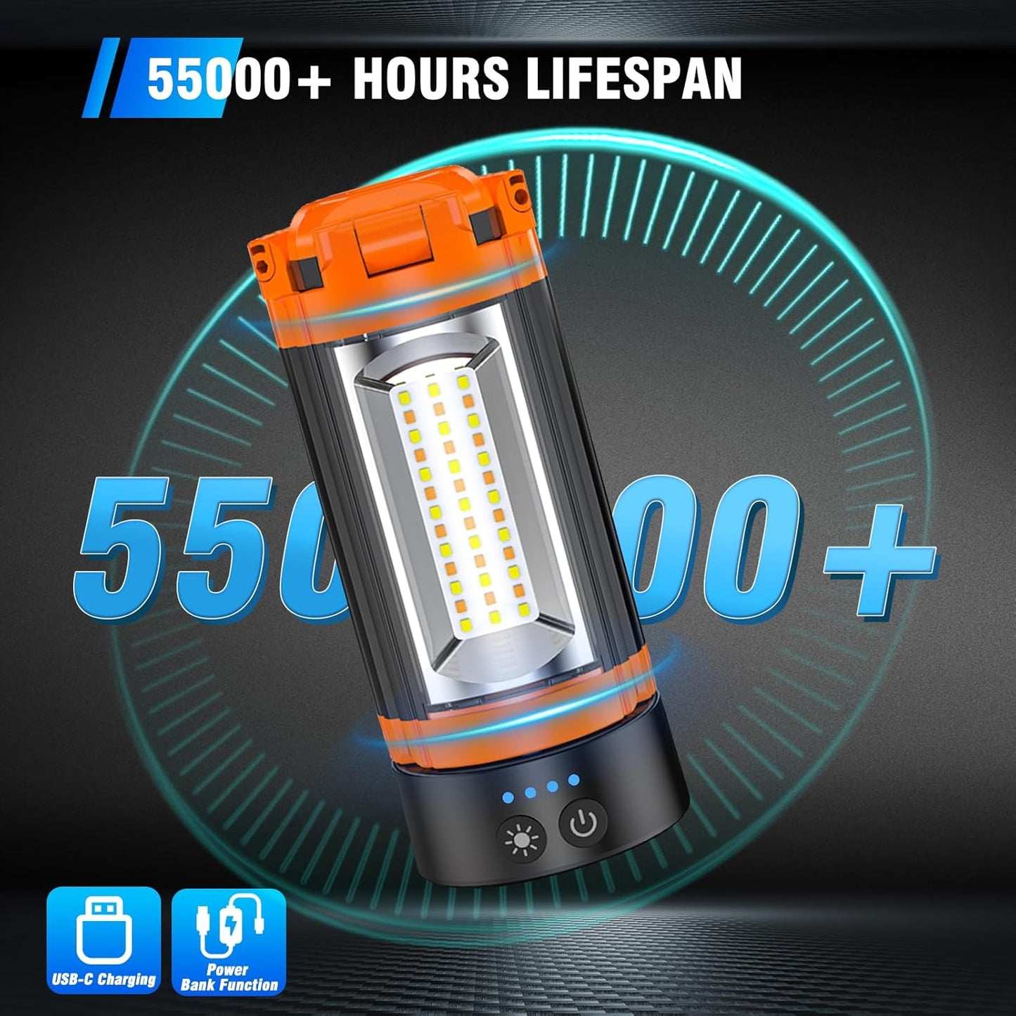 Camping Light with 79" Detachable Tripod