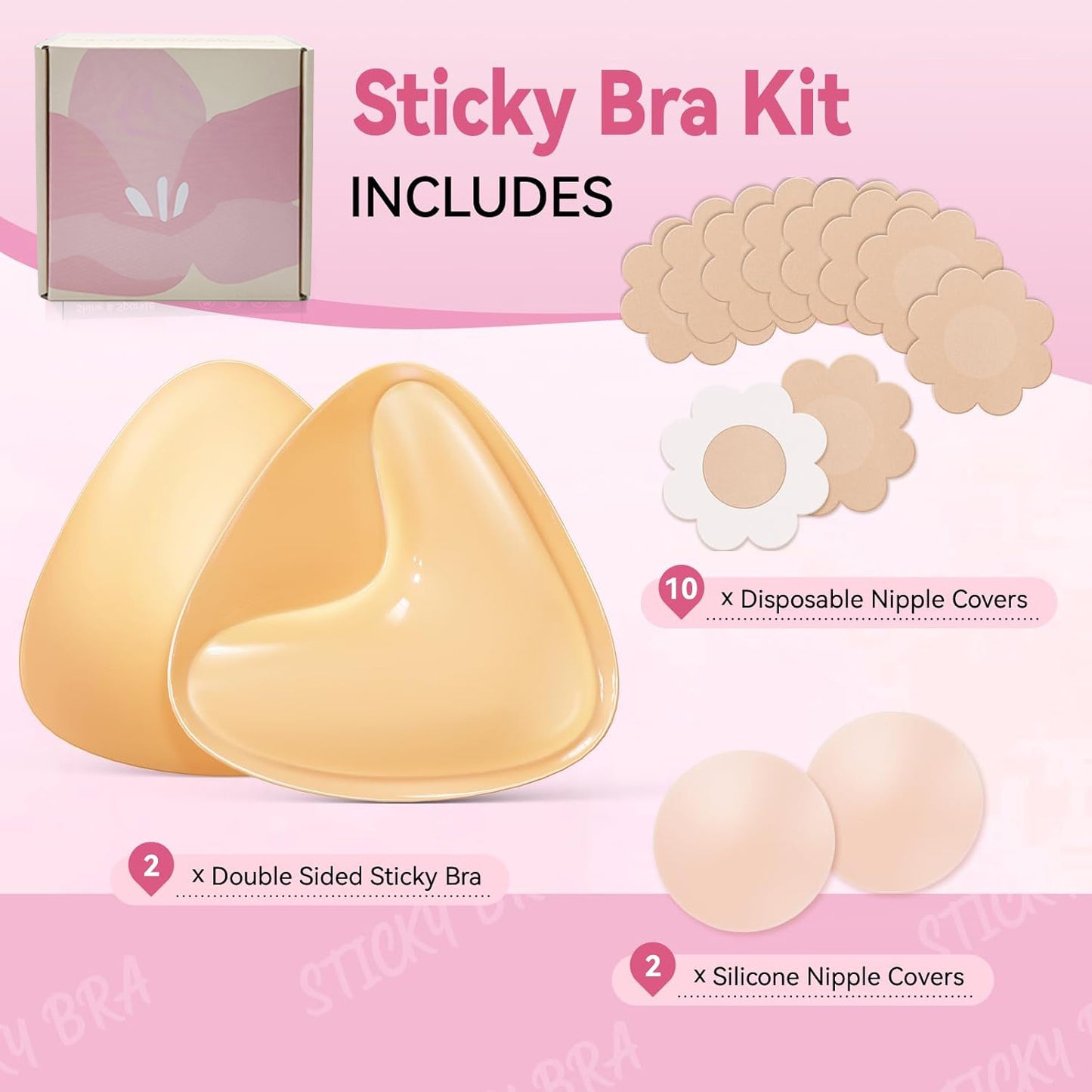 Double Sided Push up Sticky Bra Pads