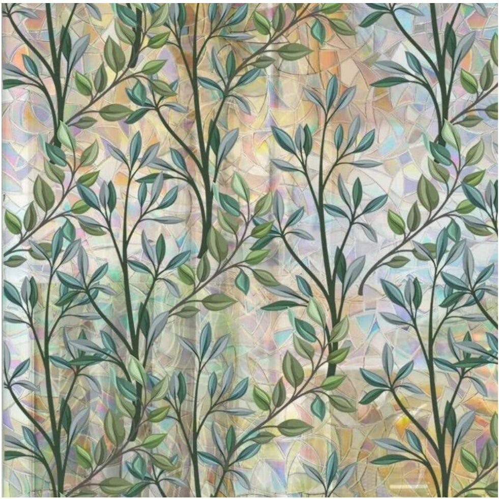 Window Privacy Film Decorative Window Sticker 17.5 x 78.7 inches 2 Units