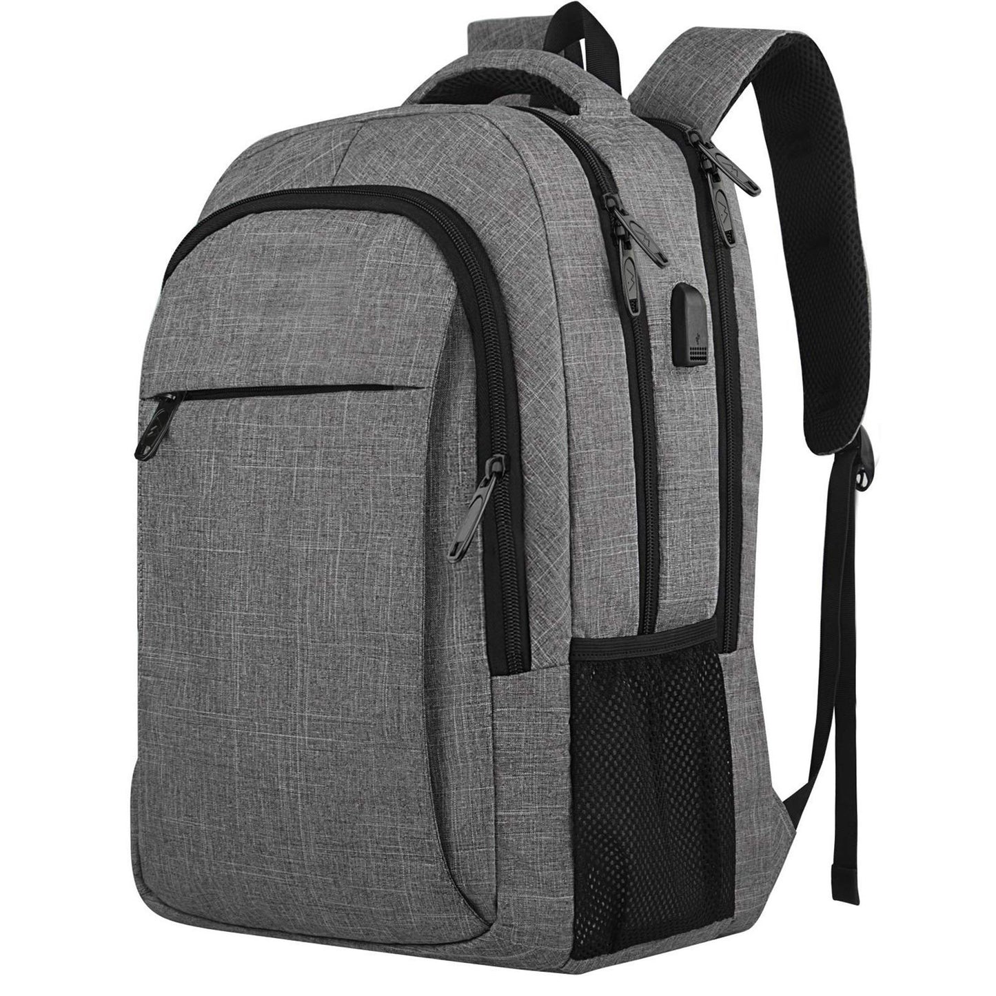 Laptops Backpack with USB Charging Port 18 Inch, Gray