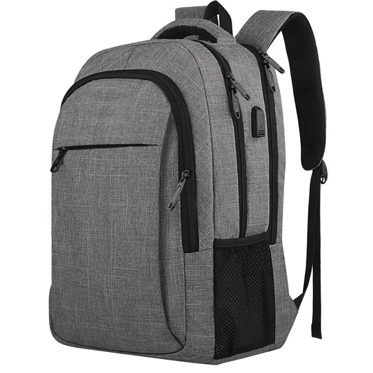 Laptops Backpack with USB Charging Port 18 Inch, Gray