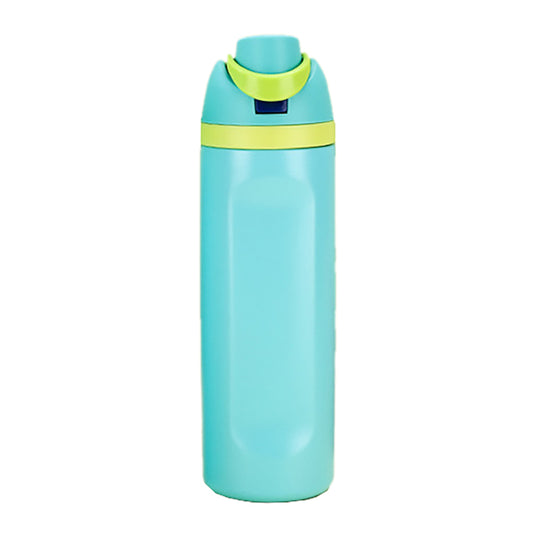 Insulated Stainless Steel Water Bottle with Straw 24oz, Green