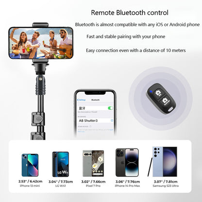 Tall Tripod for Phone with Flexible Gooseneck & Remote 78 Inch