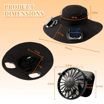 Solar Fan Hat for Men & Women