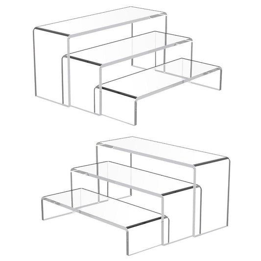 Acrylic Display Risers 2 Sets 6 Units (2 Size Options)