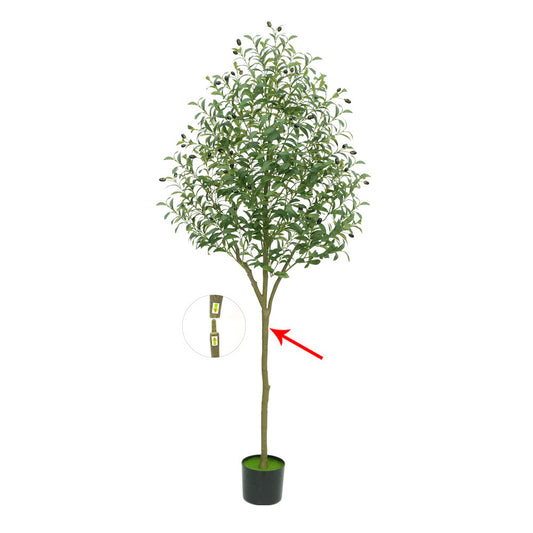 Olive Trees Artificial Indoor with Lifelike Leaves & Natural Wood Trunk