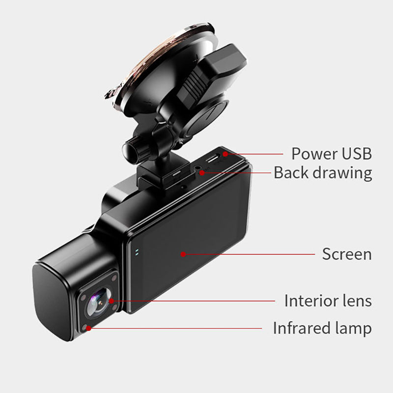 4K Full HD Dash Cam Front Rear Included 128GB Card Built-in Wi-Fi GPS