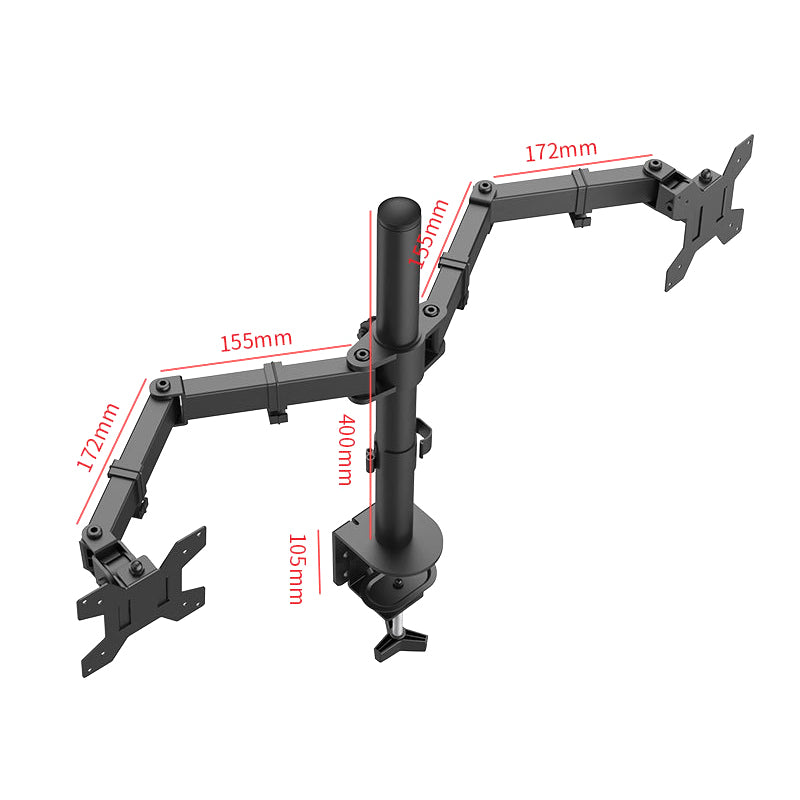 Dual Monitor Mount, Monitor Arm with Swivel for 17-27” Monitors