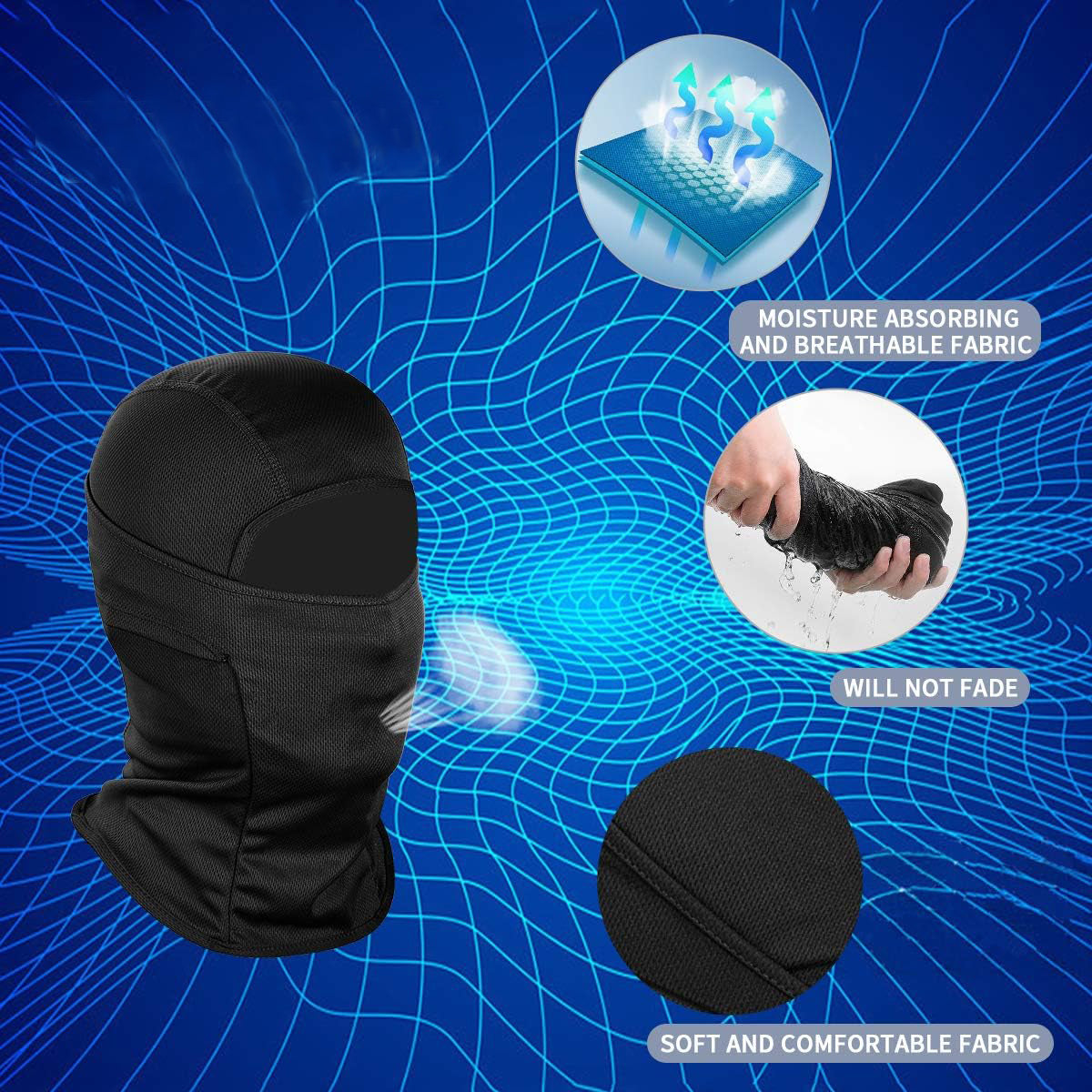 Balaclava Face Cover 2 Units, Black