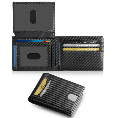 Wallet for Men Slim Rfid Leather, Black