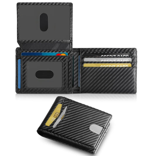 Wallet for Men Slim Rfid Leather, Black