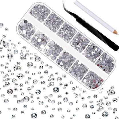 6 Boxes of Nail Gems Nail Art Tools Nail Rhinestones