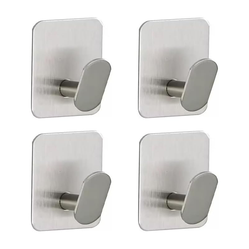 4 Packs Metal Adhesice Towel Hooks