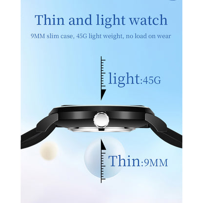 Women's Quartz Watch Silicone Strap, Black