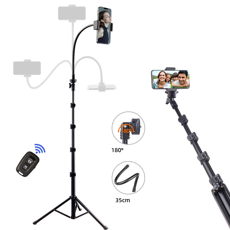 Tall Tripod for Phone with Flexible Gooseneck & Remote 78 Inch