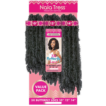 Jan-3x Butterflylocs(3pcs)  10”12”14” 3 Pack / Each Pack 3pcs