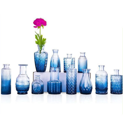 12Pcs Glass Bud Vases Set