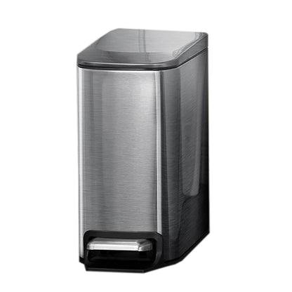 Stainless Steel Trash Can with Lid Soft Close 6L  / 1.6 Gallon (2 Color Options)