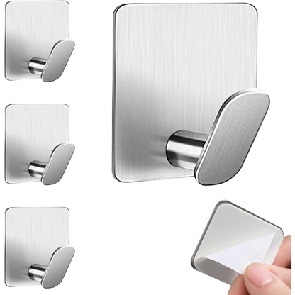 4 Packs Metal Adhesice Towel Hooks
