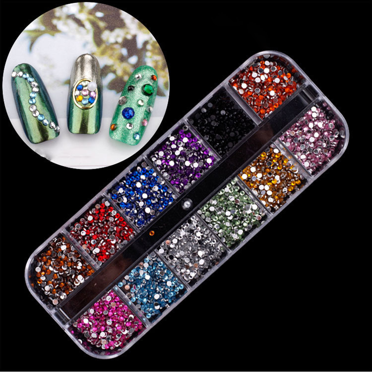 6 Boxes of Nail Gems Nail Art Tools Nail Rhinestones