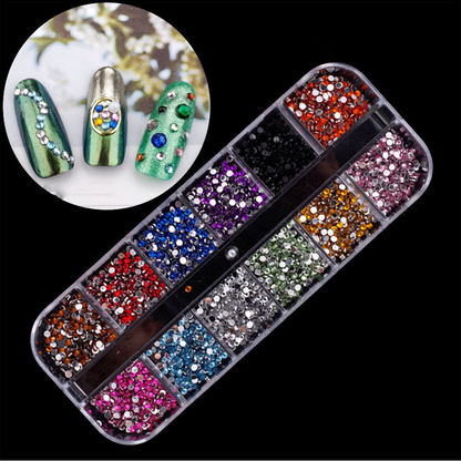 6 Boxes of Nail Gems Nail Art Tools Nail Rhinestones