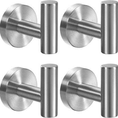 4 Pack Stainless Steel Heavy Duty Door Hanger Towel Hook