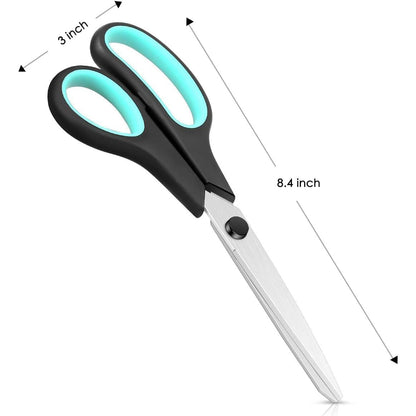 3-Pack 8.5" Heavy Duty Scissors with Ultra Sharp Blades and Comfort Grip Handles