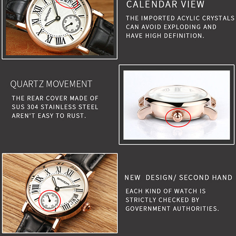 Fashion Casual Ladies Watch Leather Strap