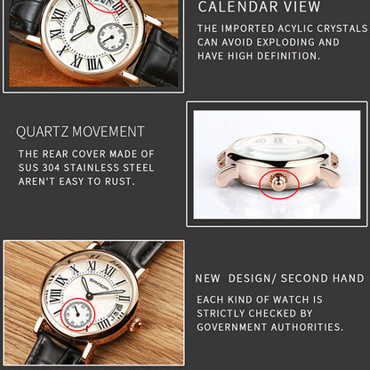 Fashion Casual Ladies Watch Leather Strap