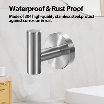 4 Pack Stainless Steel Heavy Duty Door Hanger Towel Hook