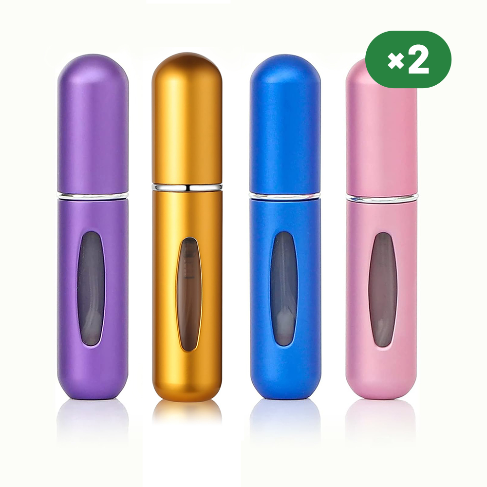 Refillable Travel Perfume Mini 5ml Sprayer for Perfume, 4pcs Pack/ 2Pack